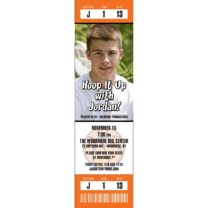 Basketball Photo Ticket Invitation