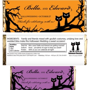 Halloween Wedding Theme Candy Bar Wrapper