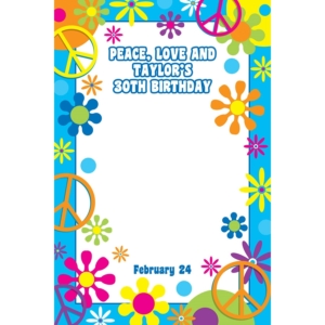 Hippie Retro Theme Sign In Board