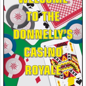 Casino Cards Theme Welcome Sign