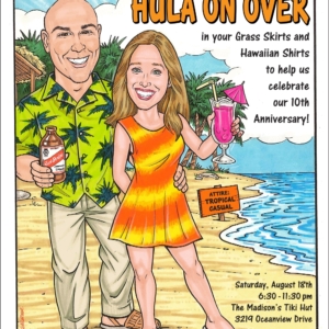 Beach Couple Invitation, Add Your Face