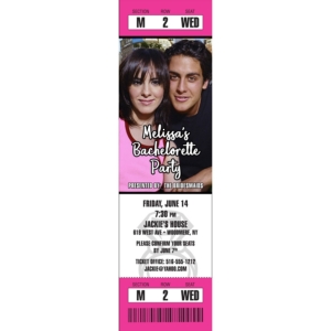 Bachelorette Party Photo Ticket Invitation