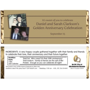 50th Anniversary Theme Candy Bar Wrapper