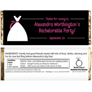 Bride's Party Theme Candy Bar Wrapper