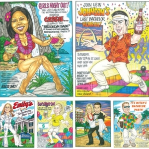 Bachelor and Bachelorette Custom Caricature