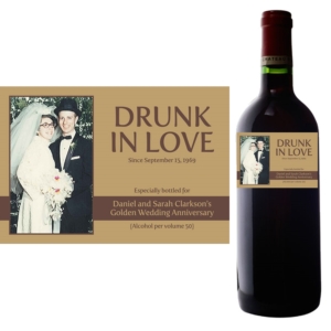 50th Anniversary Theme Bottle Label, Wine