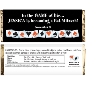 A Casino Party Theme Candy Bar Wrapper