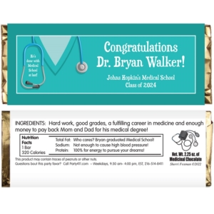 Graduation Scrubs Theme Candy Wrapper