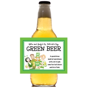 St. Patrick's Day Pub Theme Beer Bottle Label