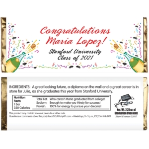 Graduation Champagne Theme Candy Bar Wrapper