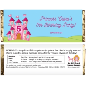 Birthday Castle Theme Candy Bar Wrapper