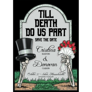 Halloween Tombstone Wedding Invitation