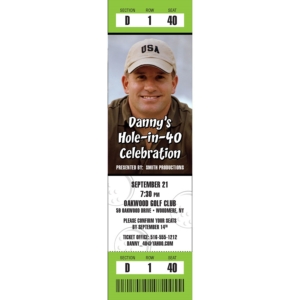 Golf Photo Ticket Invitation