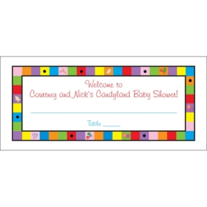 Candyland Theme Seating Card
