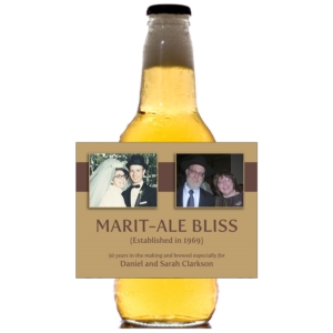 50th Anniversary Theme Bottle Label, Beer