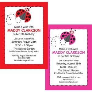 Ladybugs Party Invitation