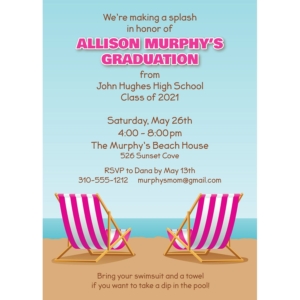 Graduation Beach Bash Invitation