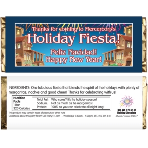 New Years Fiesta Theme Candy Bar Wrapper