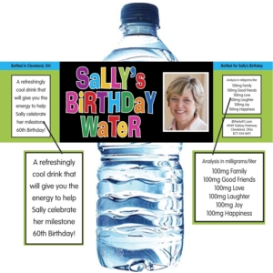 Birthday Celebration Water Bottle Label