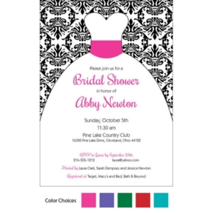 Wedding Dress Theme Invitation