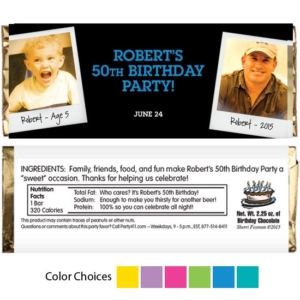 Birthday Polaroid Photo Theme Candy Bar Wrapper