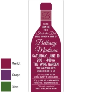 Wine Theme Shower Invitation