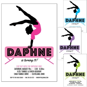 Gymnastics Theme Invitation
