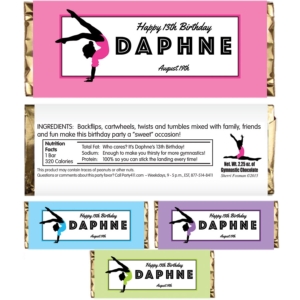 Gymnastics Theme Candy Bar Wrapper