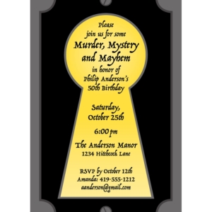 Murder Mystery Party Invitation