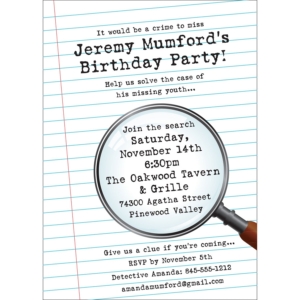 Mystery Theme Party Invitation