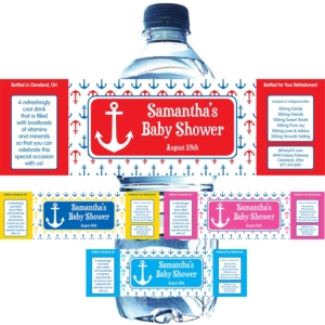 Anchor Theme Custom Water Bottle Label