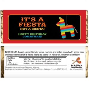 Pinata Theme Fiesta Candy Bar Wrapper