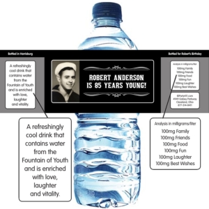 A Classic Birthday Milestone Photo Label, Water