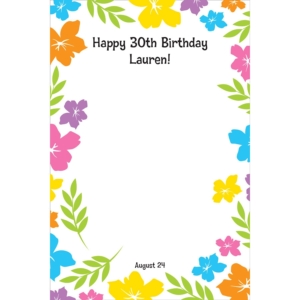 A Hibiscus Luau Theme Sign In Board