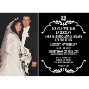 25th Anniversary Vintage Photo Invitation