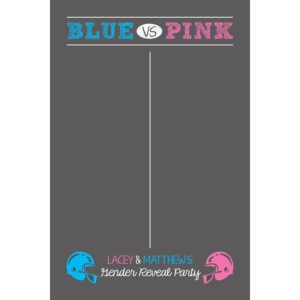 Football Theme Gender Reveal Betting or Sign In Board