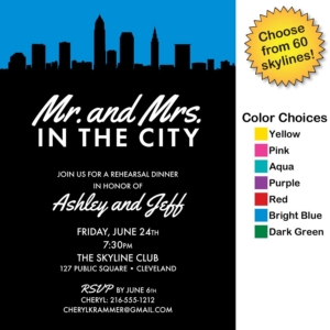 Pick Your Skyline Bridal Invitation
