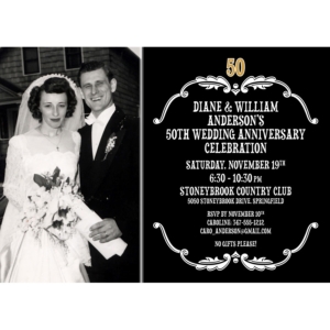 50th Anniversary Vintage Photo Invitation
