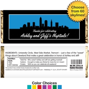 Pick Your Skyline Bridal Candy Bar Wrapper