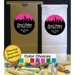 Pick Your Skyline Sweet 16 Party Favor Bag