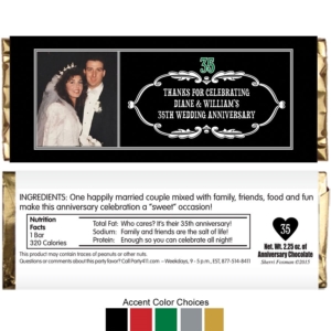 Vintage Anniversary Photo Candy Bar Wrapper