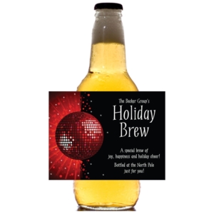 Holiday Party Theme Beer Bottle Label