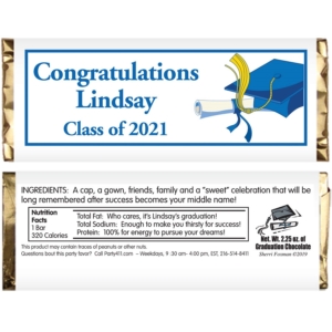 Graduation Cap Theme Candy Bar Wrapper