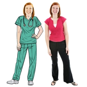 Nurse in Scrubs Lifesized Cutout