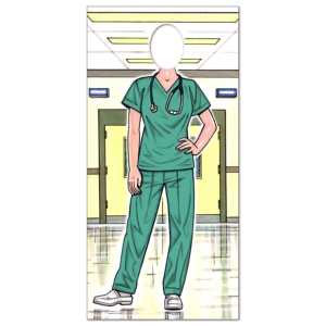 Nurse In Scrubs Photo Op