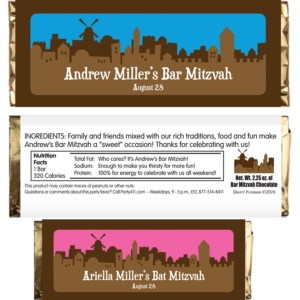 Jerusalem Skyline Candy Bar Wrapper