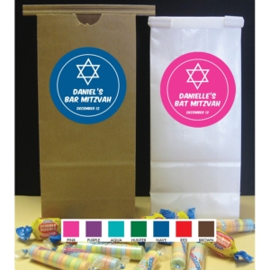 Simple Star of David Party Favor Bag
