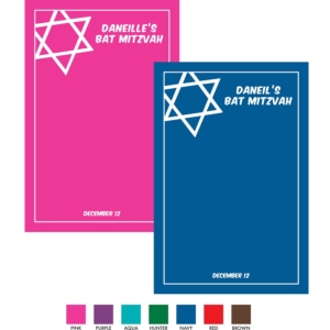 Color Choice Mitzvah Sign in Board