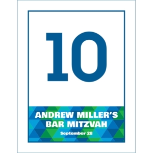 Torah Theme Bar Mitzvah Table Number