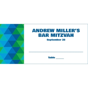 Torah Theme Bar Mitzvah Theme Seating Card